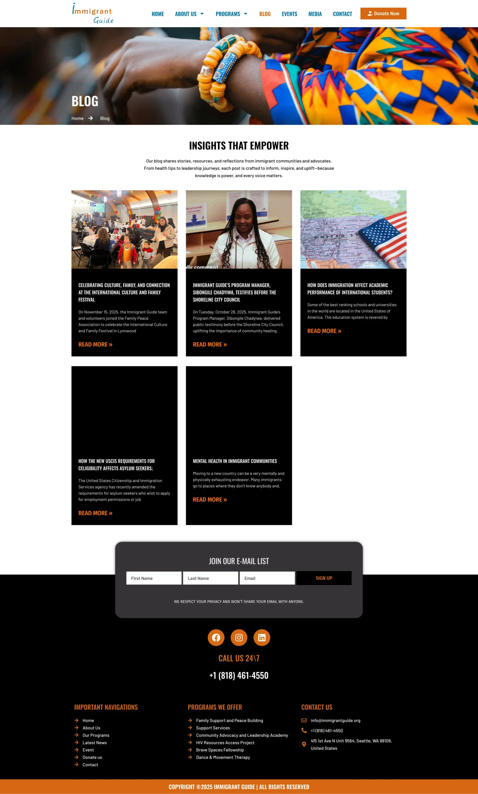 Powerful Nonprofit Website for Immigrant Community Support & Programs 4