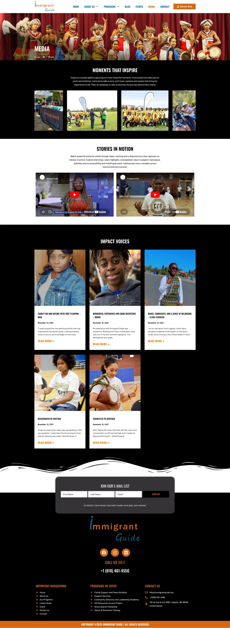 Powerful Nonprofit Website for Immigrant Community Support & Programs 6