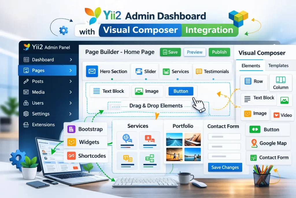 Yii2 Visual Composer Integration