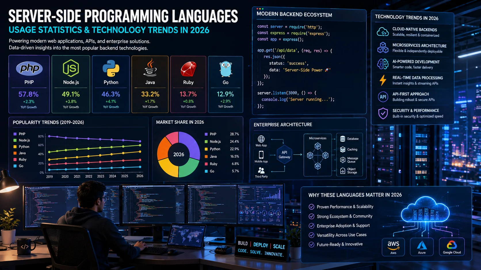 Server-Side Programming Languages: Usage Statistics and Technology Trends in 2026